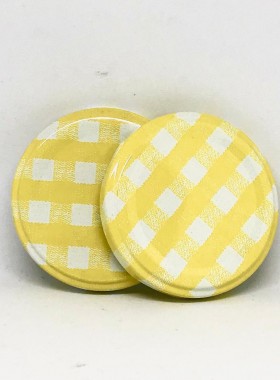 Tampa Xadrez Amarelo 74 mm