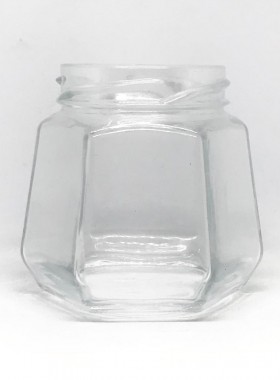 Pote Sextavado 230 ML Sem tampa - Tampa utilizada 63 mm