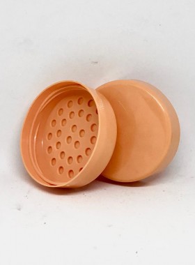 Tampa plástica 63 mm - Laranja - c/ batoque.